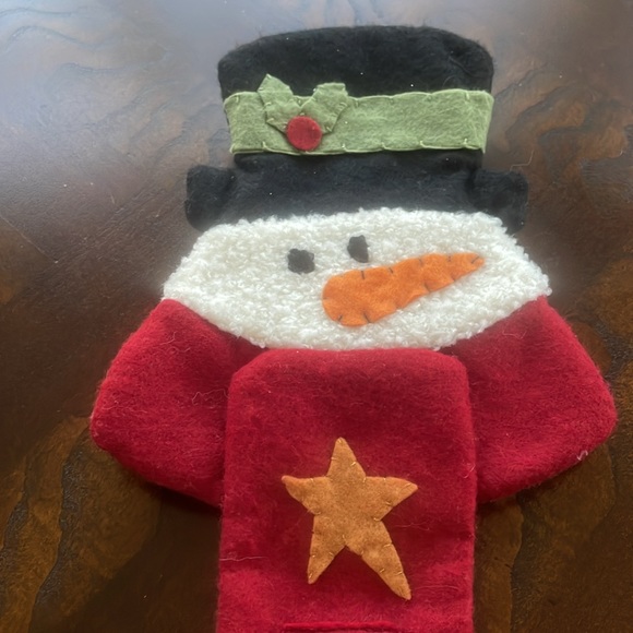 Candy Cane Holder Adventure Calendar Adorable Felt Snowman - Picture 3 of 13